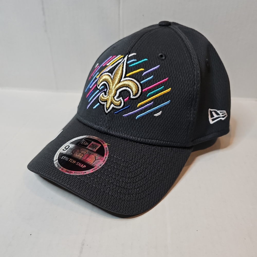 New Orleans Saints 2021 New Era 9FORTY Crucial Catch Stretch Snap Hat Cap NFL